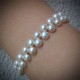 Bracelet perle blanche 2 rangs