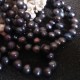 Sautoir perles noires rondes nouées lac Biwa