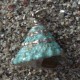 Pendentif coquillage cône vert | collier argent sterling massif 925/1000
