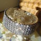 Bracelet élastique 6 rangs de strass diamant Cz transparent femme tendance