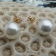 Boucles d'oreilles perles naturelles blanches akoya 10 mm